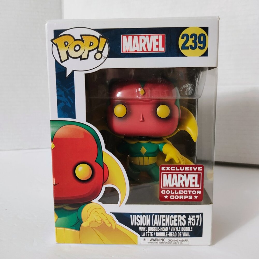 Pop! Marvel - Vision (Avengers #57) #239 - Marvel Collector Corps Exclusive